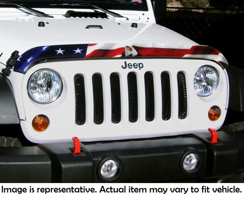 Husky American Flag Hood Deflector 02-05 Dodge Ram